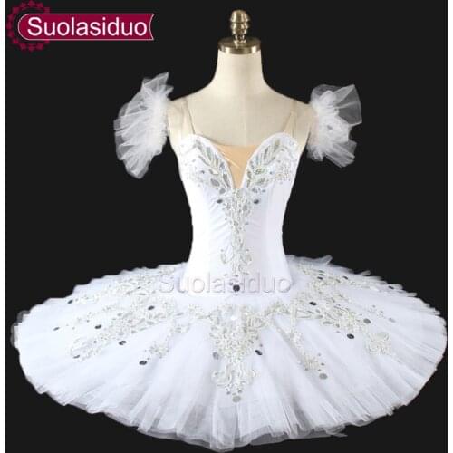 Women Nutcracker Tutu Professional Ballet Tutu Swan Lake White Classical Ballet Tutu For Grils Pancake SD0007