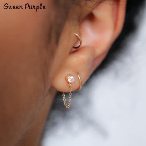 Gold Chain Earrings Gold Wrap Earrings Handmade Korean Jewelry Brincos Minimalism Pendientes Earrings for Women Oorbellen