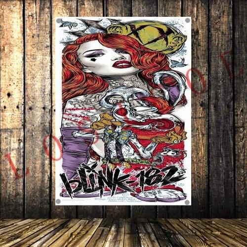 Hard Rock Heavy Metal Music Banners & Flags Tapestry Band Posters HD Canvas Printing Art Tapestry Mural Wall Decoration Gift
