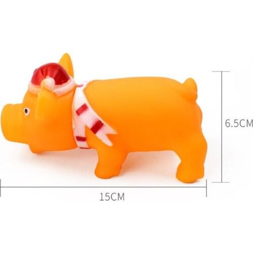 Pet Dog Chew Toys Squeaky Soft Molar Bite-resistant Durable Pet Interactive Training Cute Pig Shape Toy