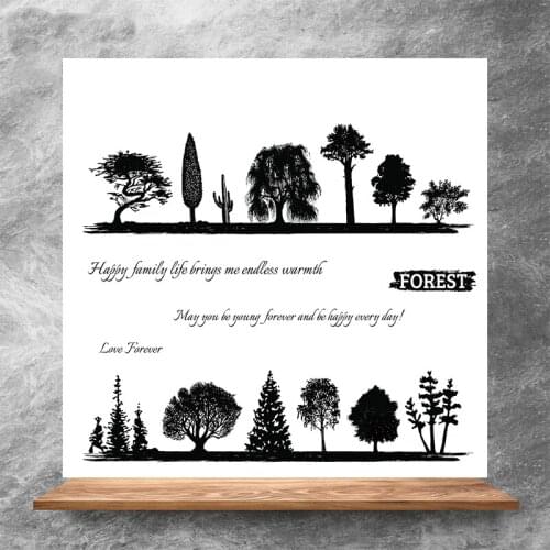 ZhuoAng A Few Big Trees Clear Stamps/Silicone Transparent Seals for DIY scrapbooking photo album Clear Stamps 13x13
