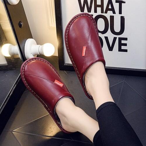 Winter sheepskin cotton slippers female home indoor room non-slip sandals leisure shoes