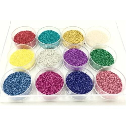 1 Set Seed Beads With Acrylic Box Nail Painting Embellishments Scrapbook Mixed Colors Jewelry DIY Making Finding 0.7mm
