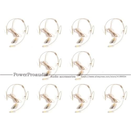 10pcs Headset Earhook Mic Head Worn 4pin Microphone for Audio Technical Wireless