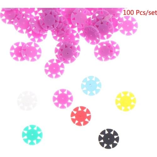 100Pcs Root Canal Files Stopper Disinfection Marking Circle Dental Ring Counting