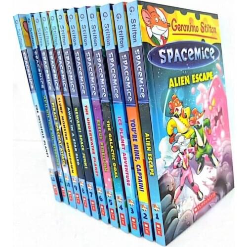 12 Books Geronimo Stilton Spacemice Picture Book Children Reading Book Young-Adult Novel English Comic Story For Age 5-12