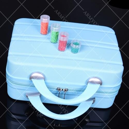 140 Bottles 5d Diamond Painting Accessories tools Storage Box Carry Case diamant painting tools Container Bag yellow, pink, gray