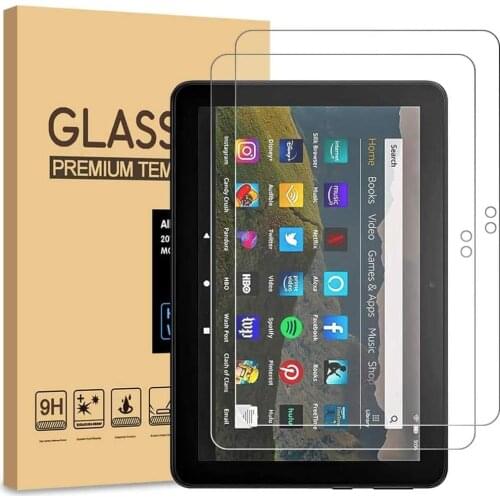 2 Pack 9H Tempered Glass Film Protection Shield Screen Protector for All-new Fire HD 8/Fire HD 8 Plus/Fire HD 8 Kids 2020