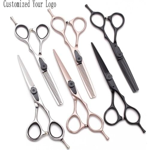 5.5" 6.0" Customized Logo 440C Straight Scissors Thinninng Shears Pets Scissors Dogs Animal Shears Puppy Grooming Scissors C9015