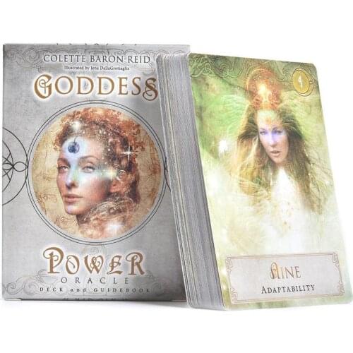 52pcs Tarot Cards Goddess Power Oracle Deck Games Guidebook Table Board Game Playing Card For Family Friends Party Gift Games