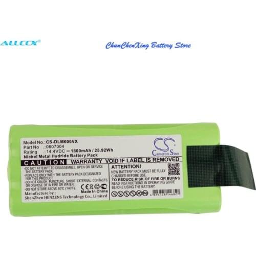 Cameron Sino 1800mAh Battery 0607004 for Dirt Devil Libero M606, M606-1, M606-2, M606-3, M606-4, M607, M612
