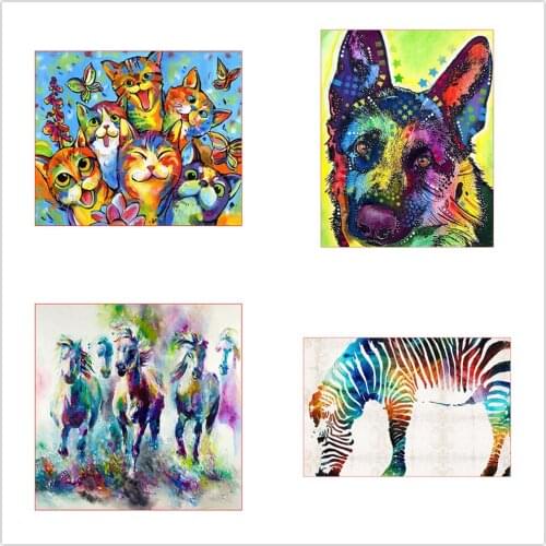 5D DIY Full Square Diamond Painting Dog Animal Diamond Embroidery Cross Stitch Kit Handmade Gift Home Decoration