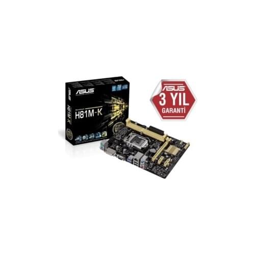 Asus H81M-K Intel H81 1600MHz DDR3 Soket 1150 Micro-ATX Anakart