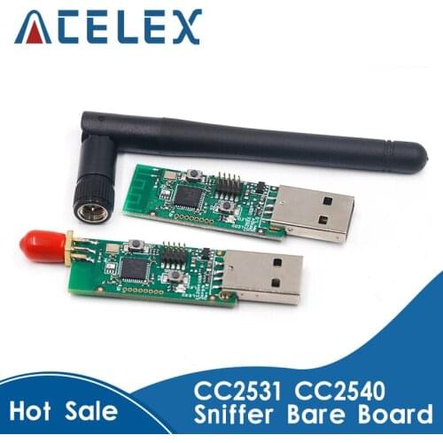 Wireless Zigbee CC2531 CC2540 Sniffer Bare Board Packet Protocol Analyzer Module USB Interface Dongle Capture Packet Module