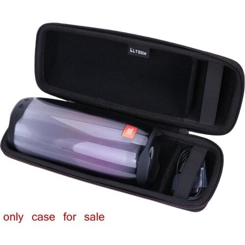 LTGEM Black EVA Hard Case for JBL Pulse 4 Waterproof Portable Bluetooth Speaker with Light Show