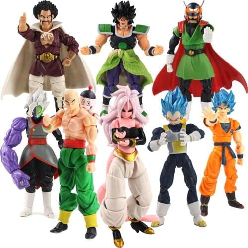 9.5-18cm BOX Dragon Ball Z Naruto Anime Son Goku Frieza Vegeta Broly SHF Movable Action Figure Model Toys Gift Brinquedos
