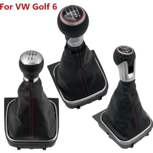 5/6 Speed Gear Shift Knob Gaiter Boot Cover For VW Volkswagen Golf 6 MK6 R20 Golf 5 A5 MK5 GTI GTD Jetta R32 A6 2004-2013 2014