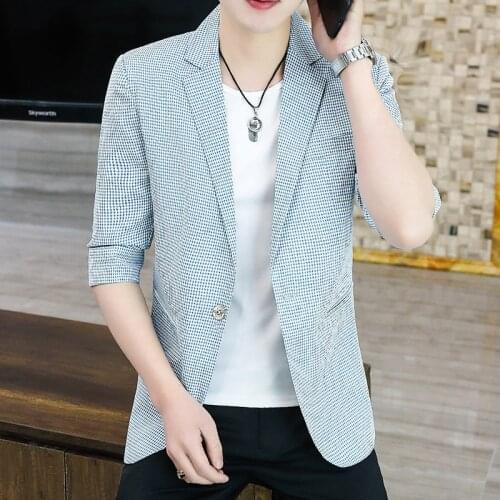 Suit jacket male Korean version trend slim spring and autumn small suit handsome mens suit suit casual single jacket