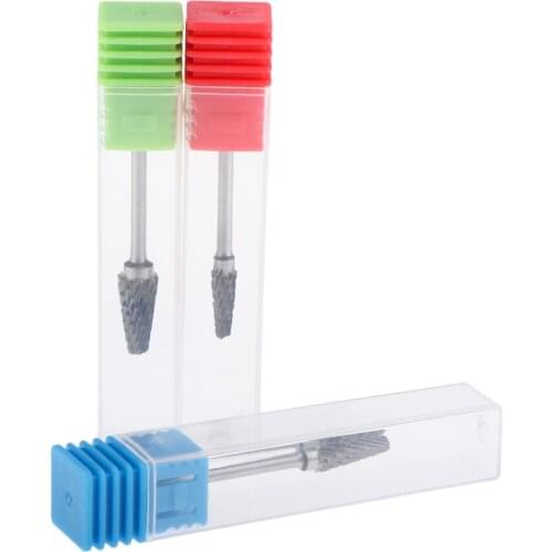 Safety Nail Art Drill Bits Set 3x Manicure Bit For Cuticle Clean Gel Removal