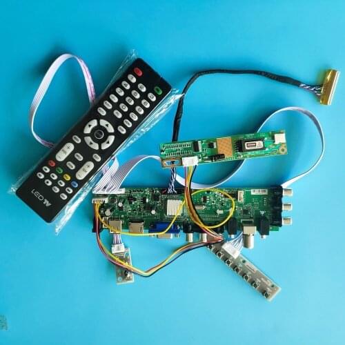 Kit for LP141WP1-TLC3 DVB-T2 TV Controller board Digital USB AV HDMI VGA LCD Panel Screen monitor 1440X900 1 CCFL remote 14.1"