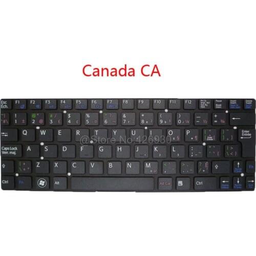 Laptop CA Keyboard For SONY For VAIO SVT11 SVT111 SVT111190S HMB8808NWA312A 149034041CA 149034041000 Canada CA black new