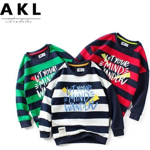 2021 Autumn New Kids Hoodies 5-10 Years Big Boys Striped Letter Korean Sweatshirts Childrens Long Sleeve Pullover Boys Hoodies