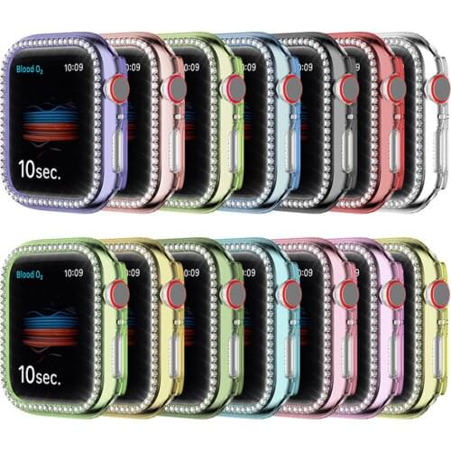 New Bling Protective Case for Apple Watch Cover Series 6 5 4 3 2 1 38MM 42MM women Cases For 40mm 44mm watch accessories covers