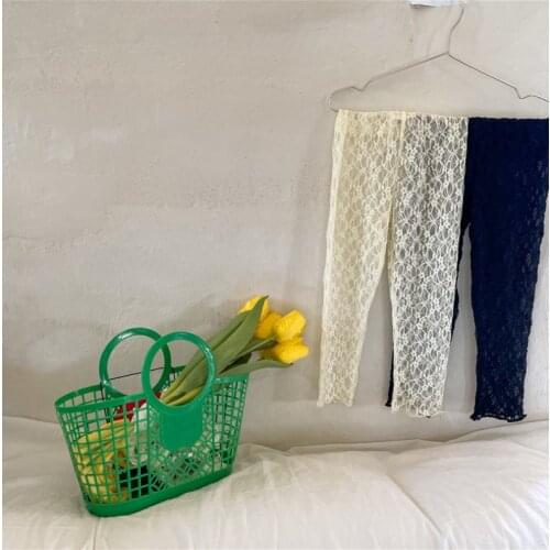 2021 wholesale girls lace leggings autumn cotton fashion soft girls leggings 1-7 years WU164