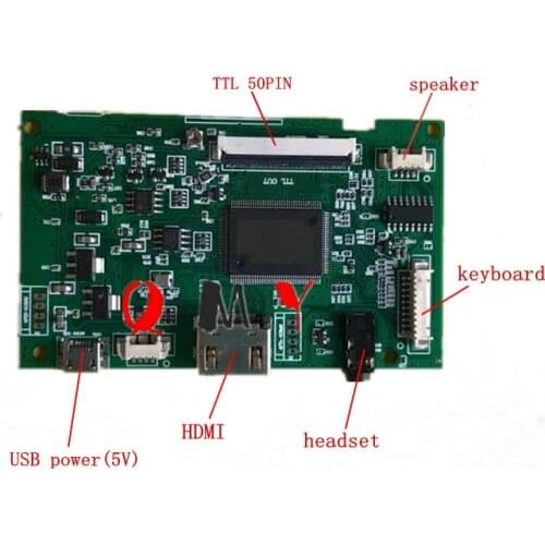 Driver Board LCD Screen Controller HDMI For AT070TN90 AT070TN94 AT070TN92 AT090TN10 AT070TN93 Micro USB 50Pins