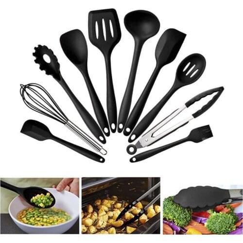Silicone Kitchen Utensil Set Non-Stick Cooking Kitchenware Tool Soup Spoon Spatula Brush Spatula Pasta Baking Tools Accessories