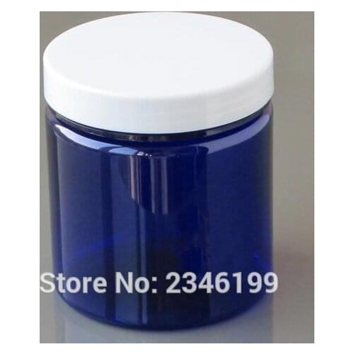 500G 500ML Big Capacity Blue Jar, Plastic Pot Cosmetic Cream Packing Container, Empty Plastic Skin Care Cream Jar, 10pcs/lot