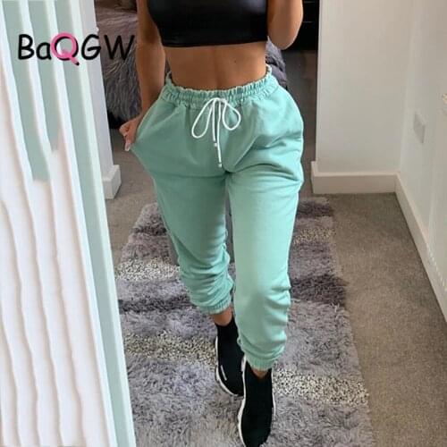 Wide Leg Sweatpants Harajuku Joggers Fall New 2020 Women Trousers High Waist Pants Streetwear Korean Casual Pant Femme Capris