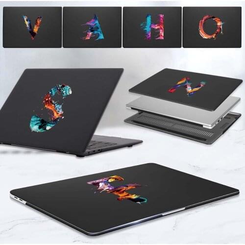 For Huawei MateBook D14/D15/13/14 /X Pro 13.9/X 2020/Honor MagicBook 14/15/Pro 16.1 Paint Initial Letter Series Hard Laptop Case