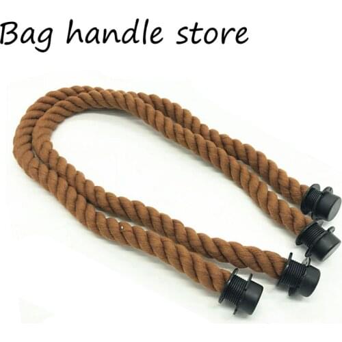 1 pair new brown color 65 cm rope handle for obag bag use