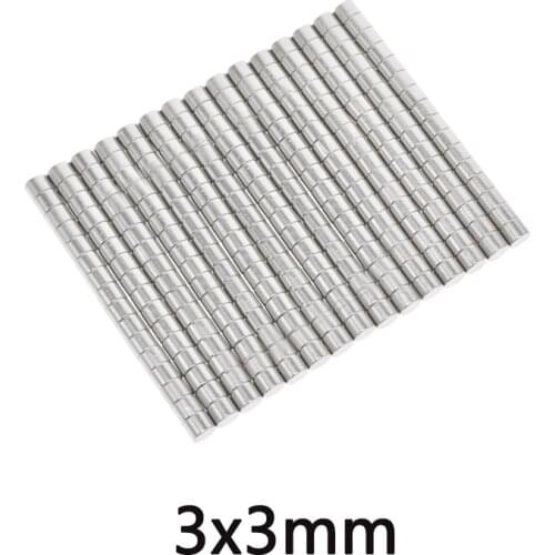 100/300/500PCS 3x3 mm Search Minor disc Magnet 3mmX3mm Bulk Small Round Magnets 3x3mm Neodymium round N35 Strong Magnets 3*3 mm