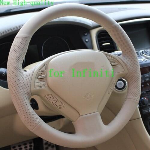 2021 New High-quality Hand-stitched Leather Car Steering Wheel Cover for Infiniti G37 G25 EX25 EX35 EX37 Auto Accessories