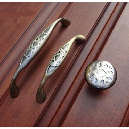 3.75'' 5'' Vintage Drawer Pulls Handles Knobs Rustic Kitchen Cabinet Handles Antique Bronze Dresser Pulls Furniture Hardware