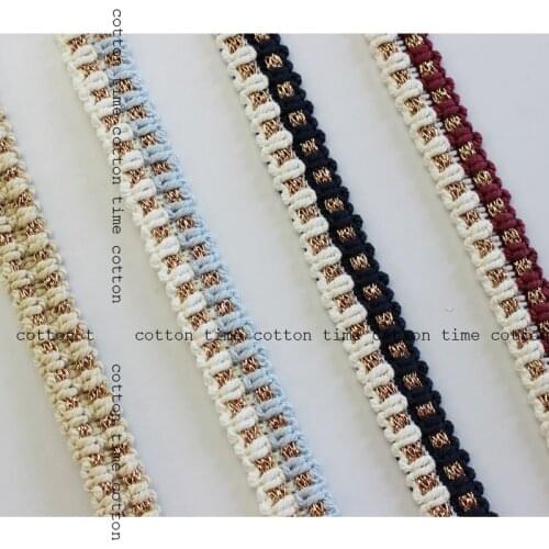 5 yards Cotton Braid Rope 1.5cm wide Sewing Accessory braided rope Mixed Golden Cords Brand style Craft Decor Ropes