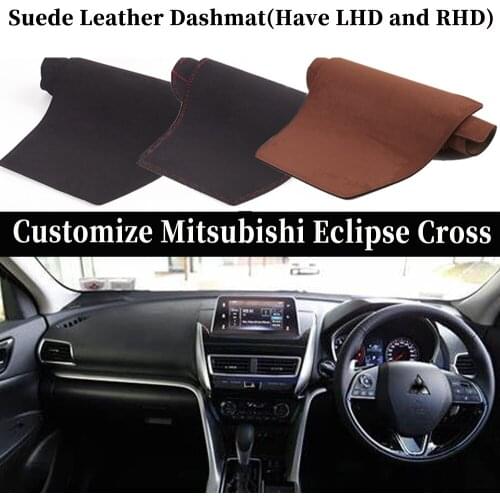 Accessories Suede Leather Dashmat Dashboard Cover Pad Dash Mat Carpet Car-styling For Mitsubishi Eclipse Cross 2018 2019 2021