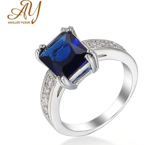 Anillos Yuzuk New Luxury Silver Color Round 925 Sterling Silver Wedding Ring Set For Women Lady Anniversary Gift Jewelry