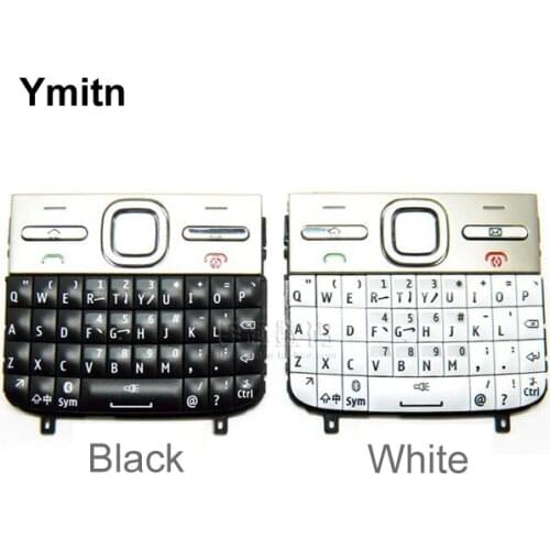 White/Black 100% Original New Housing Cover Keypads Keyboards English&Russian&Arabic For Nokia e5 e500 e5-00