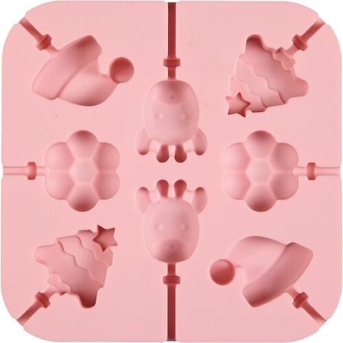 Biscuit Molds Kitchen Baking Gadget Candy Ice Cookie Mould Silicone Food Grade Chocolate Lollipop Molds without rod