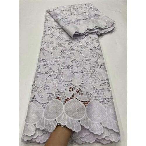 Shinning Samll Full Sequins Guipure Lace Exclusive Original African Cord Milk Silk Fabrics For All Occasions Celebrants NI5463