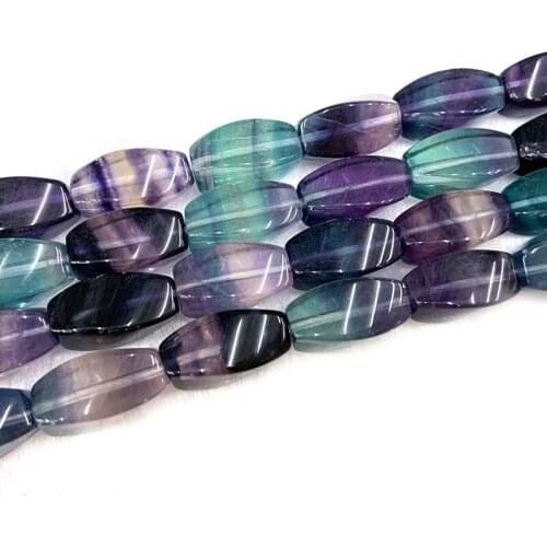 Natural Fluorite Stone Beads 15'' Twist Oval Olive DIY Loose Beads For Jewelry Making Beads Women Necklace Bracelet Earring Gift
