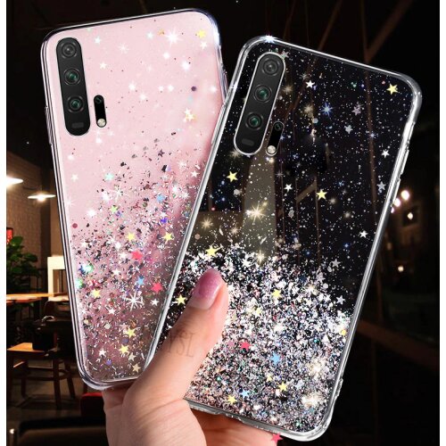 Luxury Gradient Glitter Star Phone Case For Huawei P40 P20 P30 Pro Lite Mate 20 Mate 30 Pro Honor 20 Transparent Soft Back Cover
