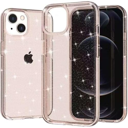 Clear Crystal Glitter Phone Case For iPhone 13 13 Pro Max Soft TPU Case For iPhone 13 Mini Back Cover Silicone Clear Case
