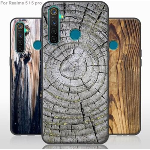 For Oppo Realme 5 case Wood grain Stone pattern Case For Oppo Realme 5 pro Soft Silicone TPU back Cover Realme5 pro phone cases