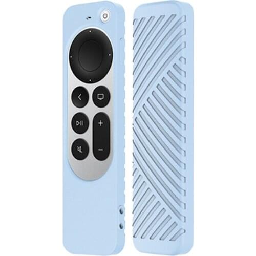 Q81F Remote Control Cover Case Silicone Silky-Soft Anti-Slip Shockproof Full Body Protective for A-pple TV 4K Siri Remote