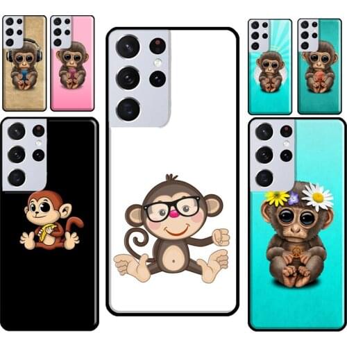 Monkey Gorilla Ape Baby TPU Case For Samsung Galaxy S20 FE S10 S8 S9 Plus Note 10 Note 20 S21 Ultra Phone Cover