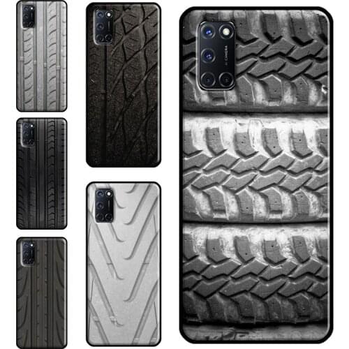 Tire Tread Pattern Case For OPPO A9 A5 A53 A31 2020 A52 A72 A15 A83 A91 A93 A5S Find X3 Pro Reno 2 Z Funda